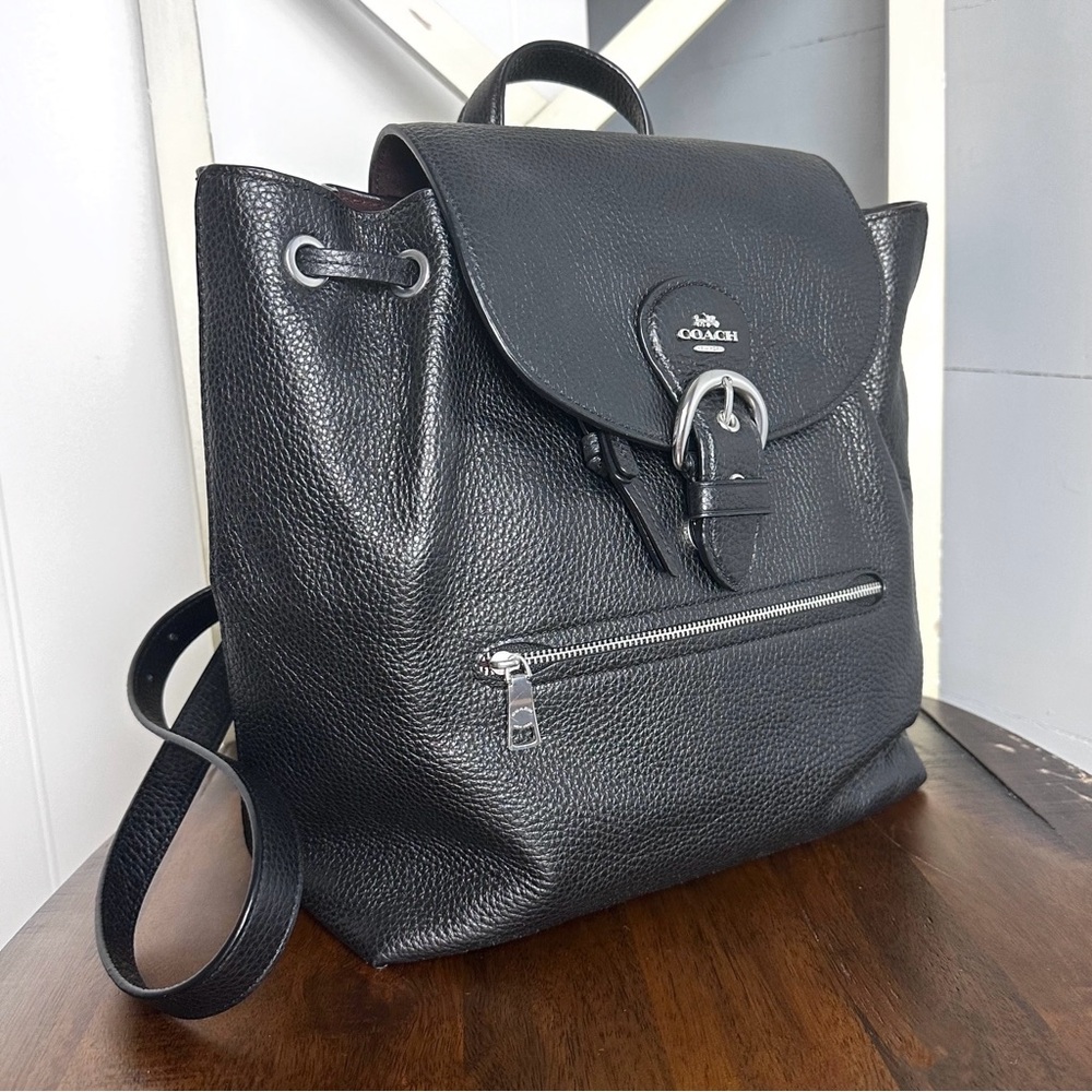 Coach Kelo Backpack | Black Pebbled Leather | Authentic